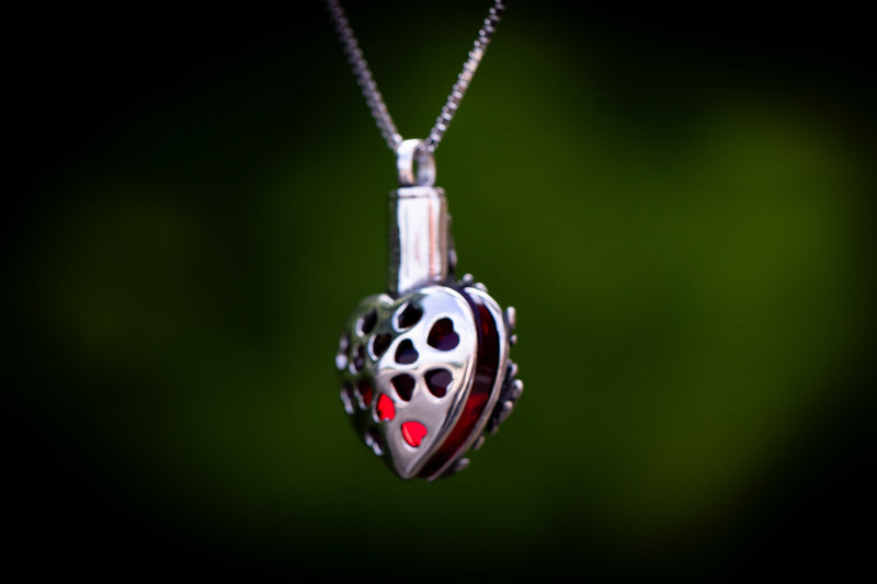 ruby rose cremation necklace
